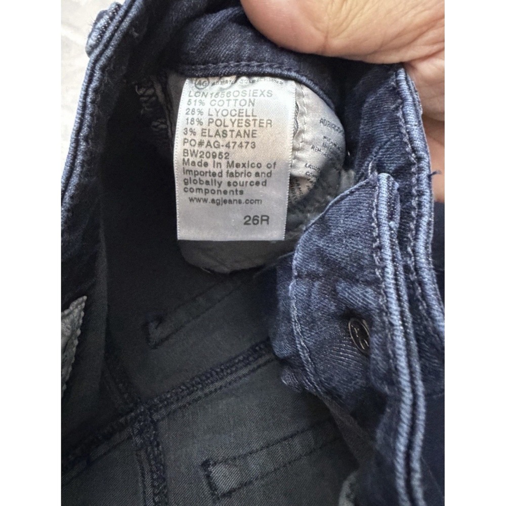 AG Adriano Goldschmied High-Rise Stevie Ankle Jeans Dark Wash Slim Straight 26R - Picture 9 of 13
